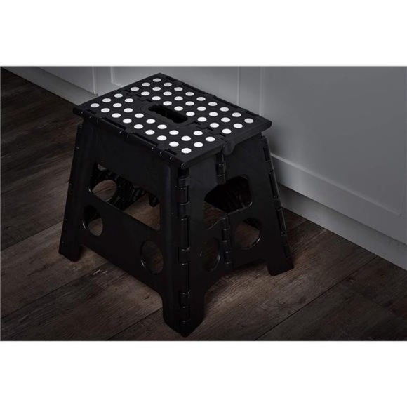 Folding Step Stool, 13 Inch - Anti-Skid Step Stool for Kids or Adults (Black) - Picture 7 of 7